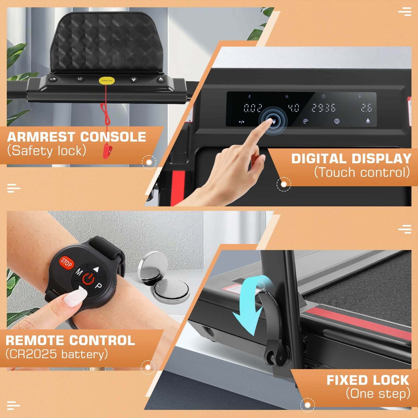 ANCHEER 2 in 1 Under Desk Treadmill with Foldable Handle