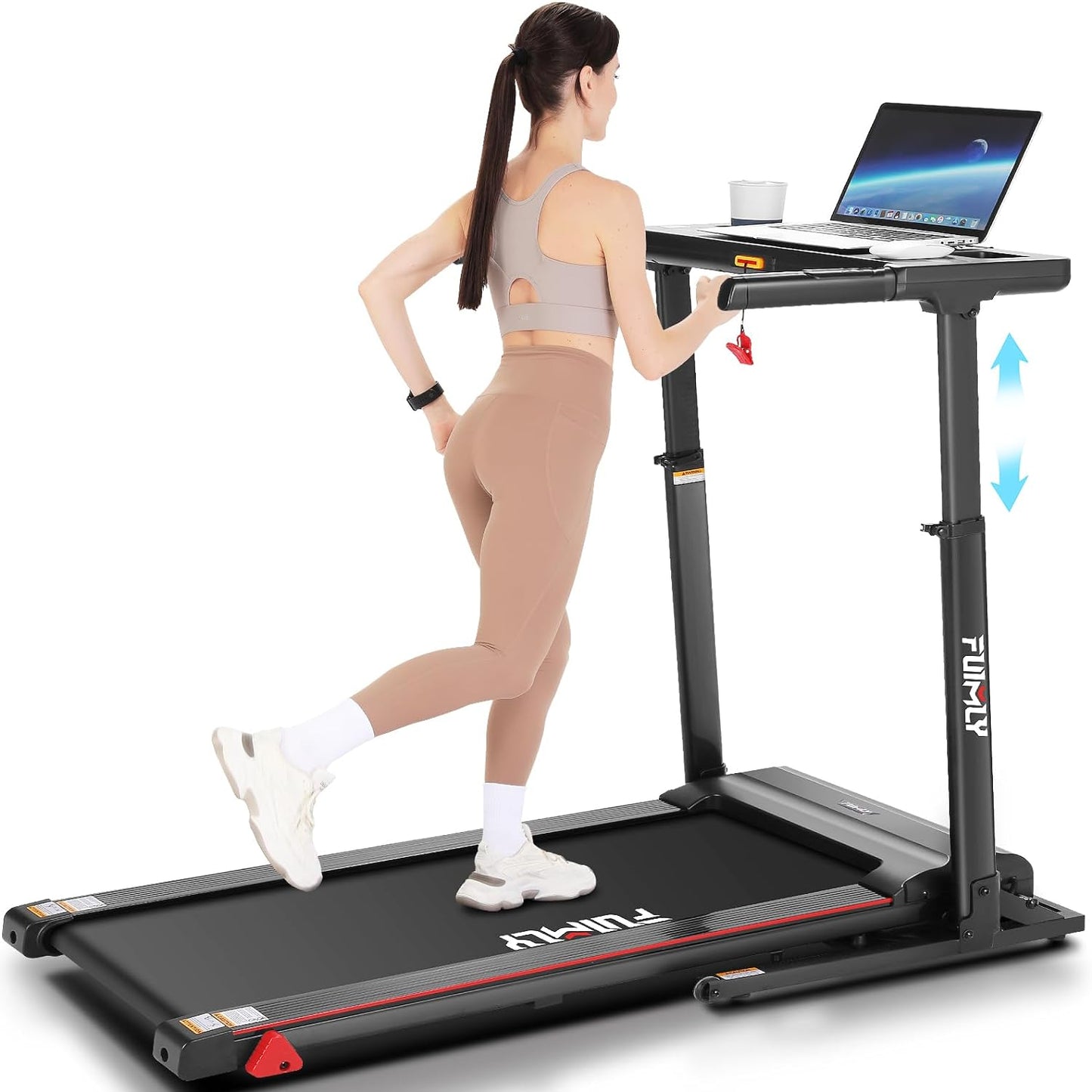 FUNMILY 3.25HP Treadmill with Auto 12% Incline, Folding Treadmill for Home&Office,Speed Range 0.6~10mph, 300 lbs Weight Capacity