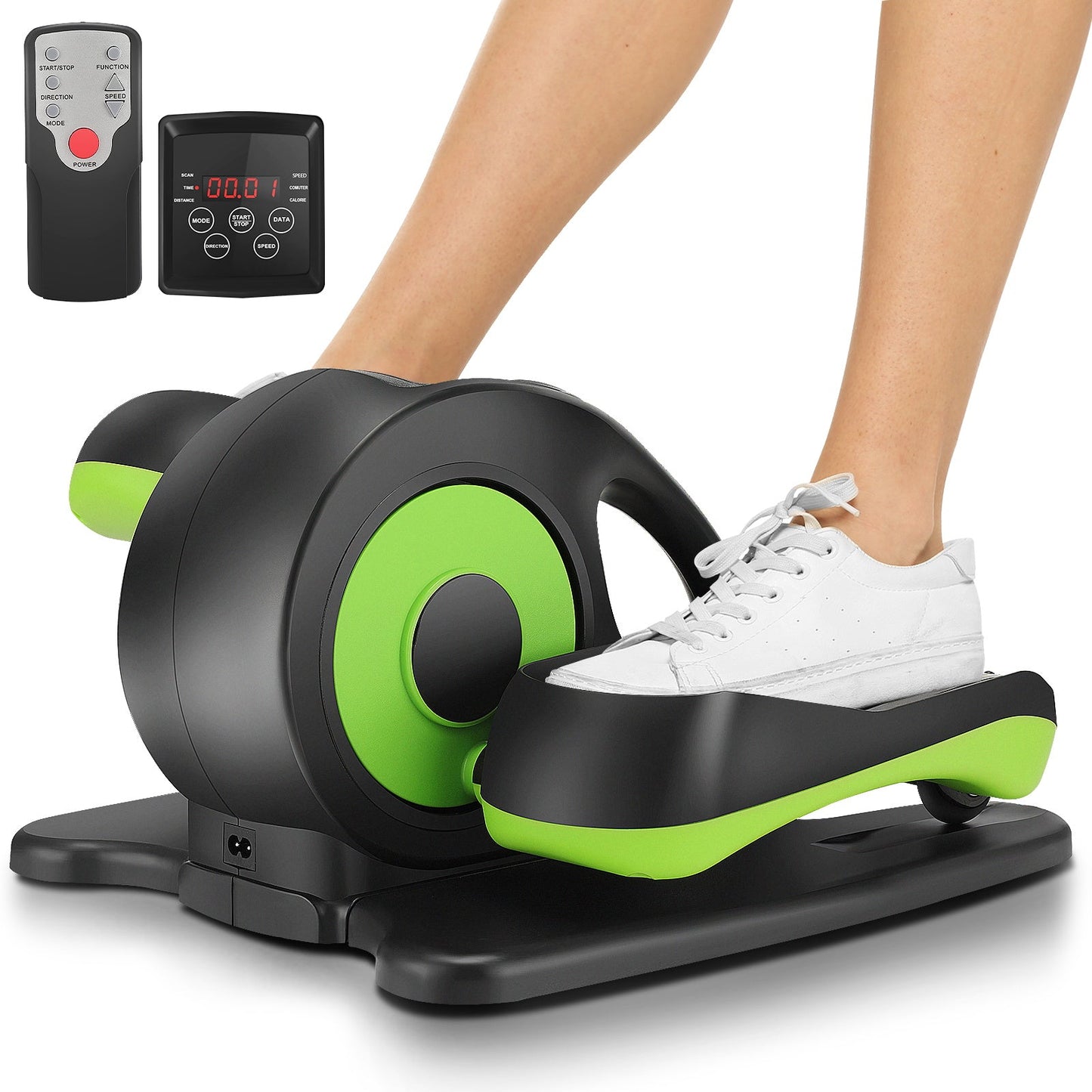 ANCHEER Under Desk Elliptical, Electric Seated Pedal Exerciser, with Display Monitor and Remote Control