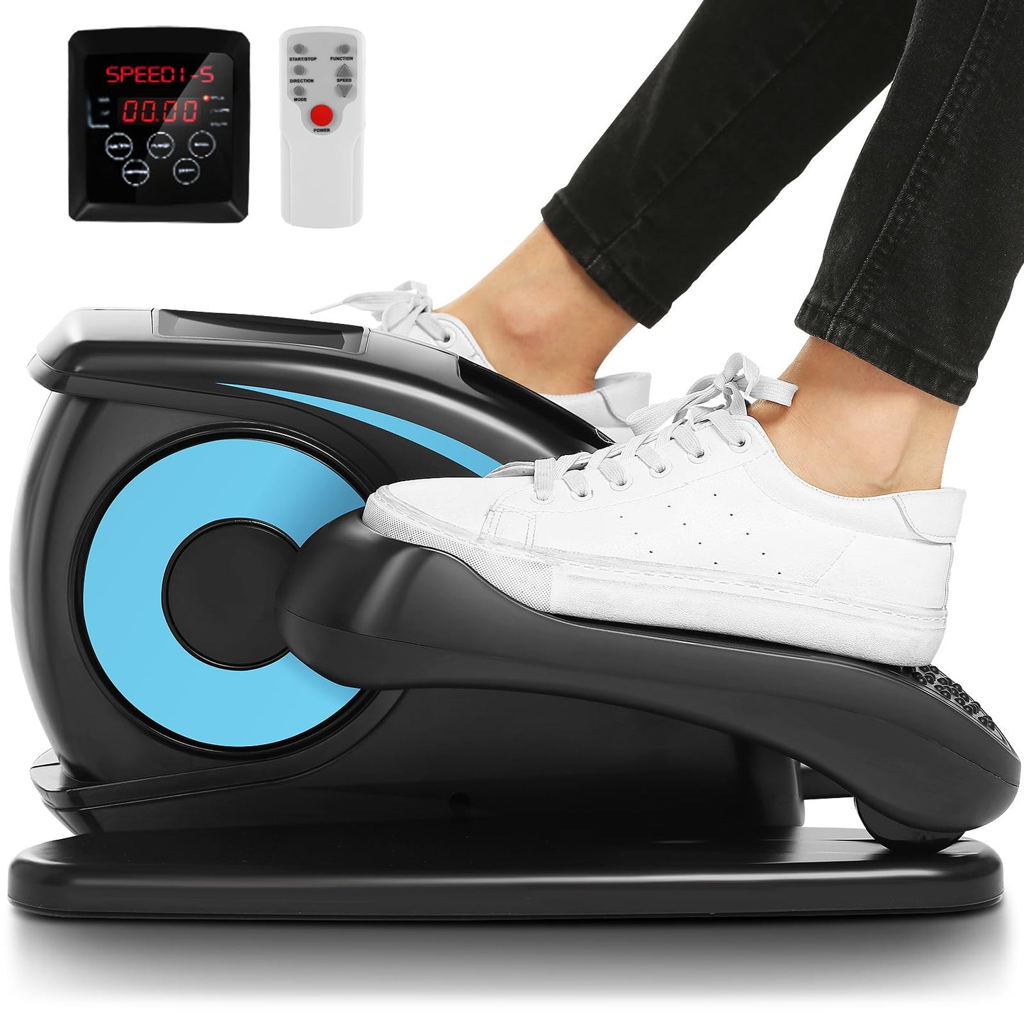 ANCHEER Under Desk Elliptical, Electric Seated Pedal Exerciser, with Display Monitor and Remote Control