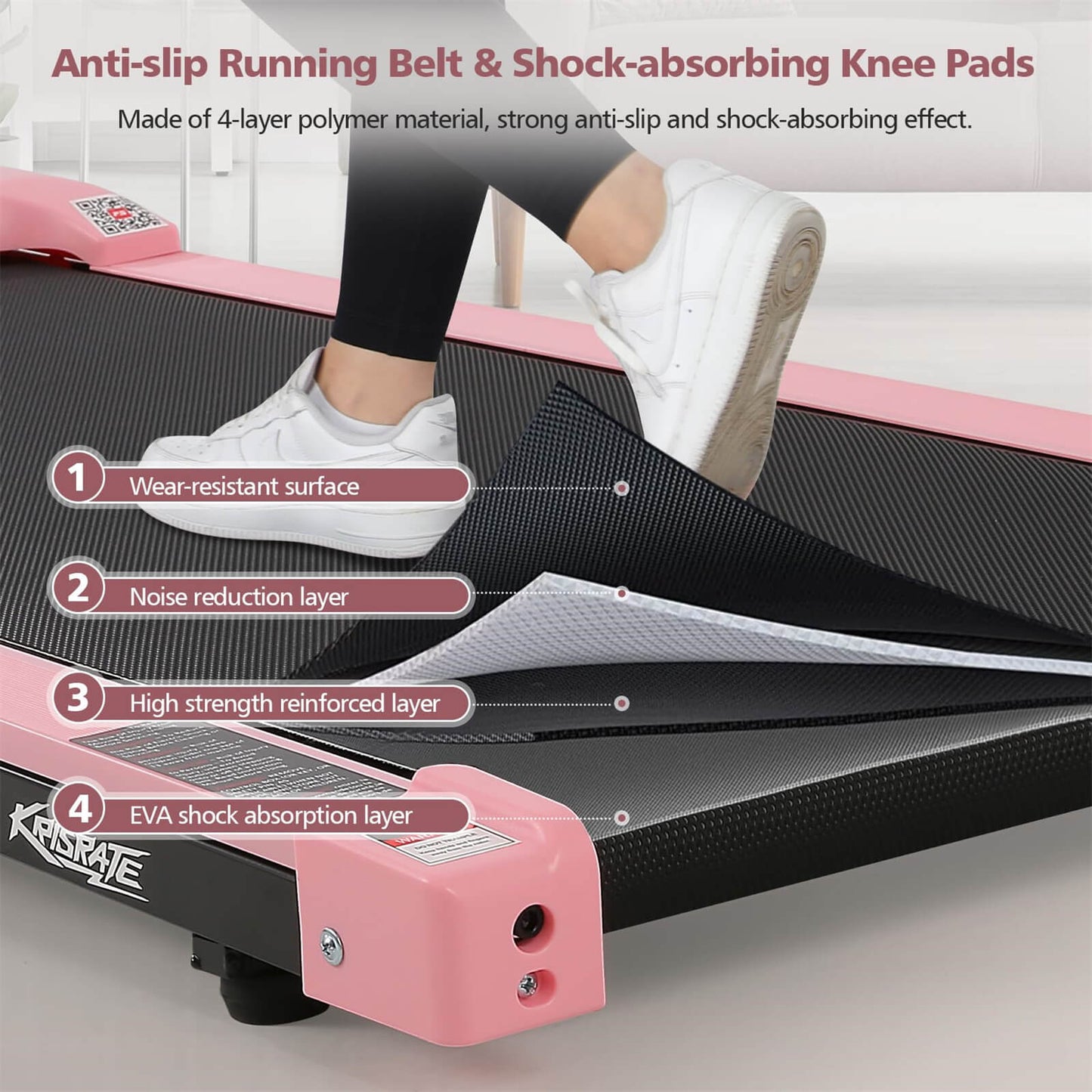 Dual-control Walking Pad Treadmills for Home K5976