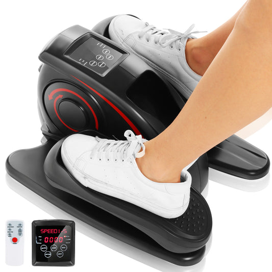 ANCHEER Under Desk Elliptical Trainer Machine with Display Monitor Remote Control for Home Office Fitness