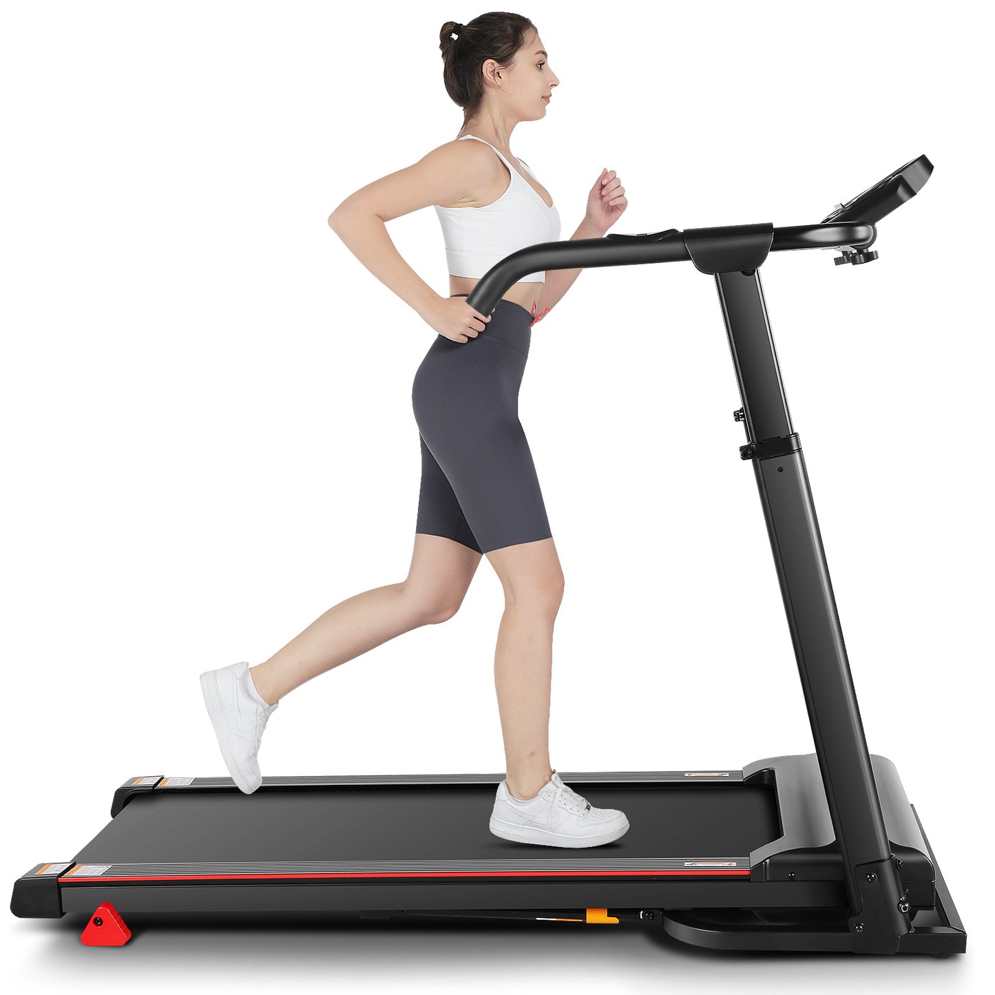 Funmily Treadmill with Folding Electric Treadmill with LED Display Control Exercise Treadmill for Home&Office Speed Range 0.6-7.5 mph,300lbs