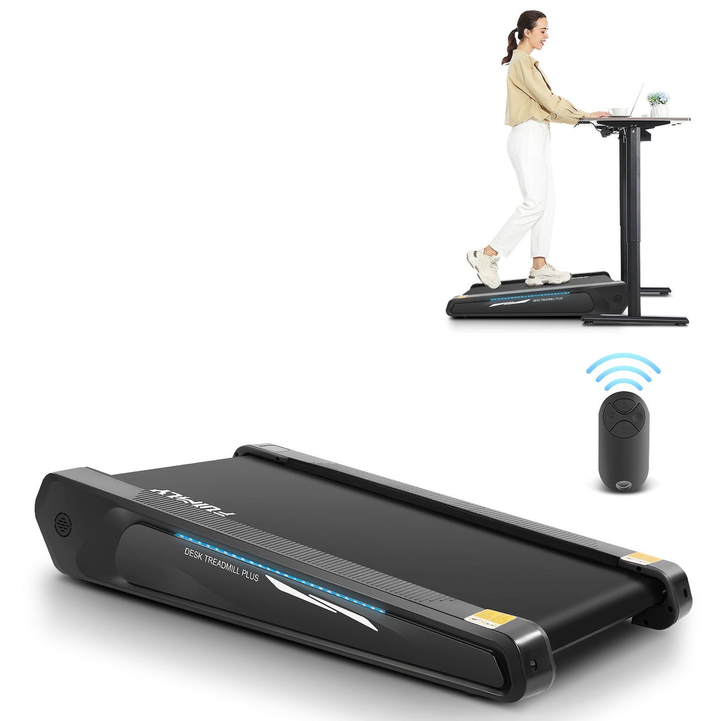 Mini Walking Pad Treadmill with Cool Lighting F0011