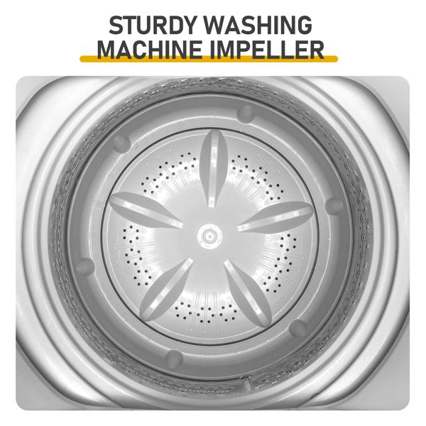 KRISRATE 17.8 Lbs Full-Automatic Washing Machine 2.4Cu.ft Portable Compact Laundry Washer Spin with Drain Pump,10 programs 8 Water Level, LED Display