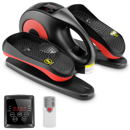 KRISRATE Under Desk Elliptical Machine - Electric Seated Pedal Exerciser with LCD Display, Quiet Mini Elliptical Trainer for Seniors Home Office