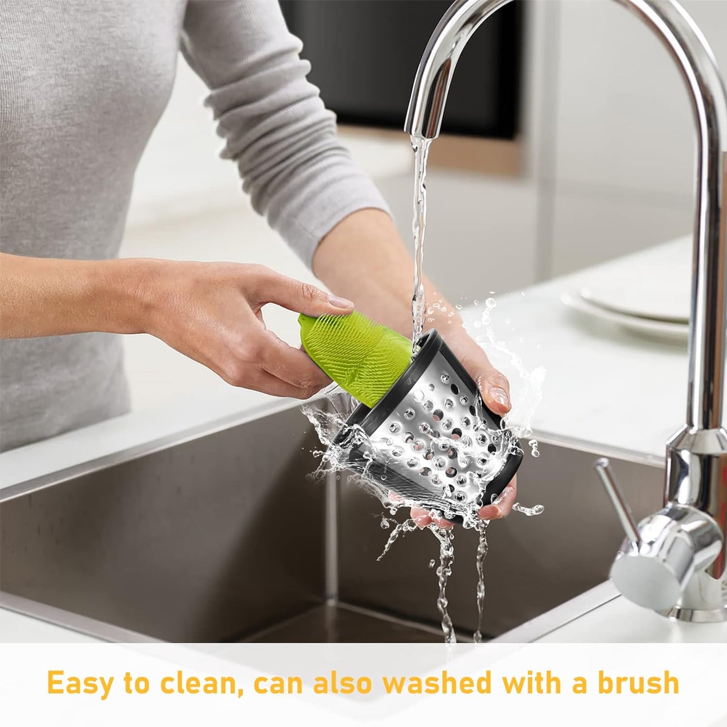 KRISRATE Electric Cheese Grater, Salad Maker With 5 Different Shapes of Blades, 250W Electric Slicer Shredder for Cheeses, Fruits, Vegetables