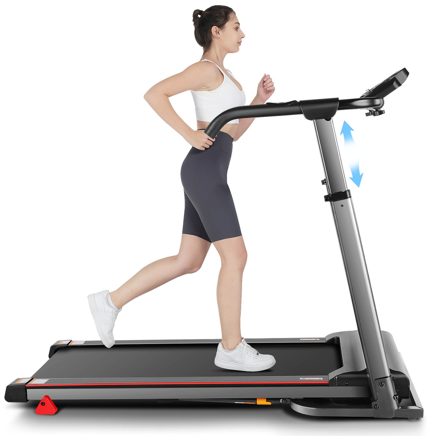 Funmily Treadmill with Folding Electric Treadmill with LED Display Control Exercise Treadmill for Home&Office Speed Range 0.6-7.5 mph,300lbs