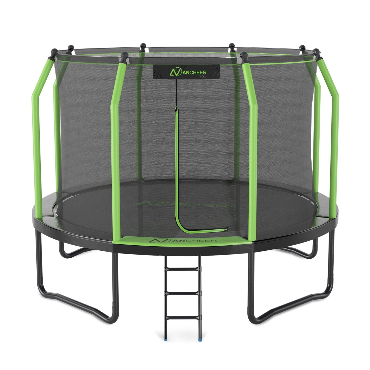 ANCHEER Trampoline 8FT 12FT 14FT, Recreational Trampoline with Enclosure for Kids Adults, ASTM Approved Outdoor Trampoline with Ladder