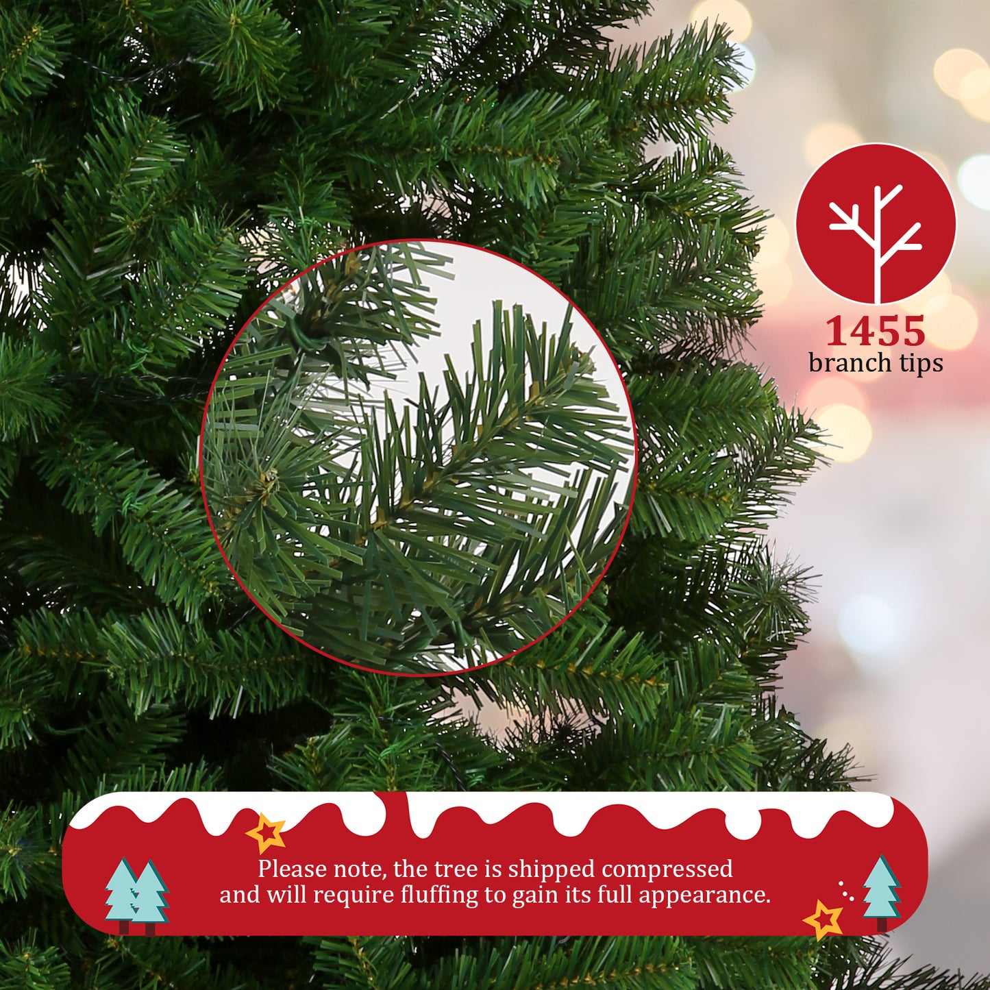 KRISRATE 6FT Premium Hinged Artificial Christmas Tree, 1455 PVC Branch Tips, Easy Assembly & Party Decoration, Foldable Metal Stand, Pink/Green/Black