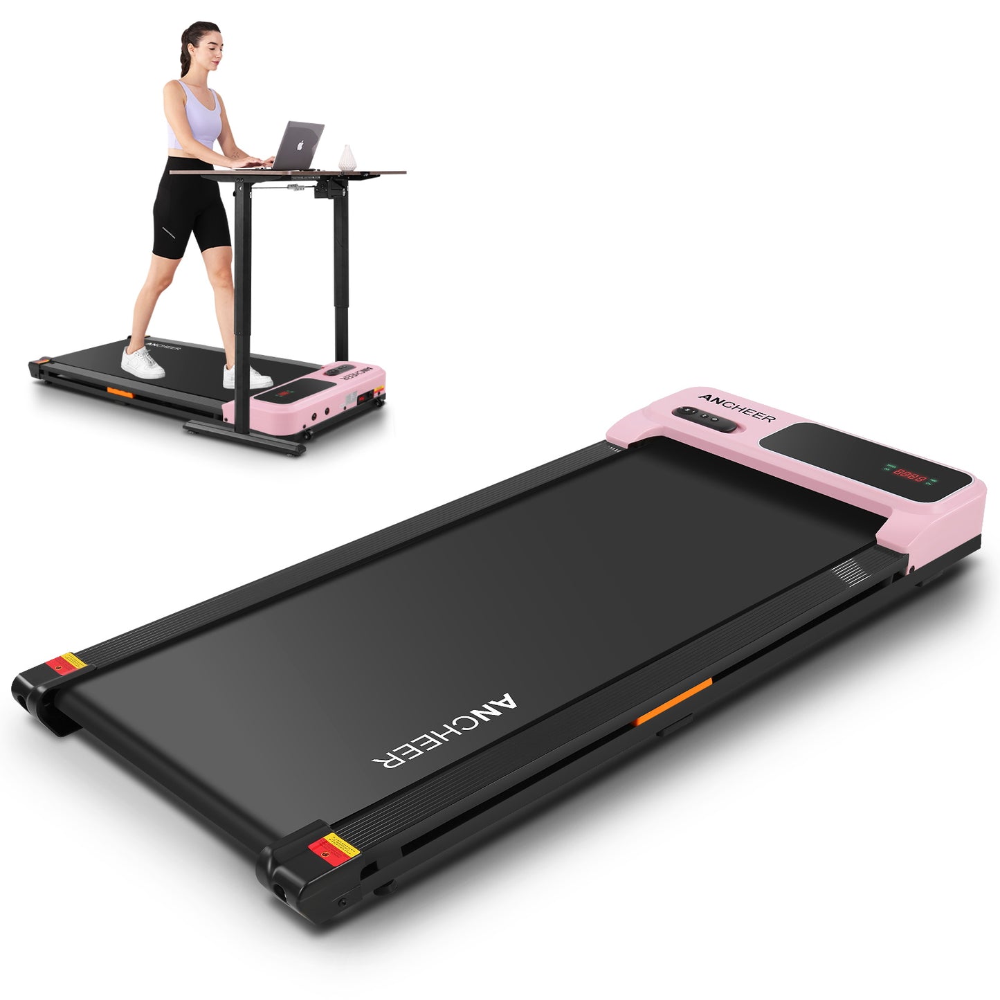 ANCHEER Walking Pad Treadmill&Under Desk Treadmill for Home&Office, Speed Range 0.6~3.8mph, 240 lbs Weight Capacity