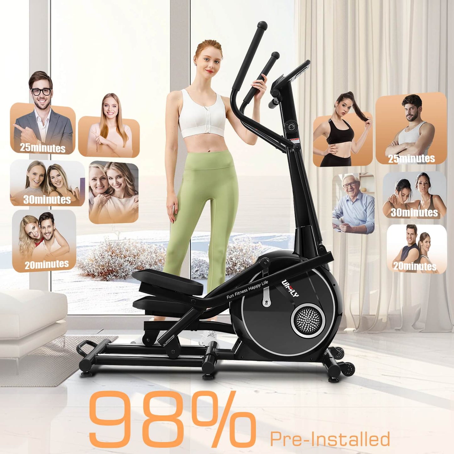 Portable Elliptical with LED Display F5983