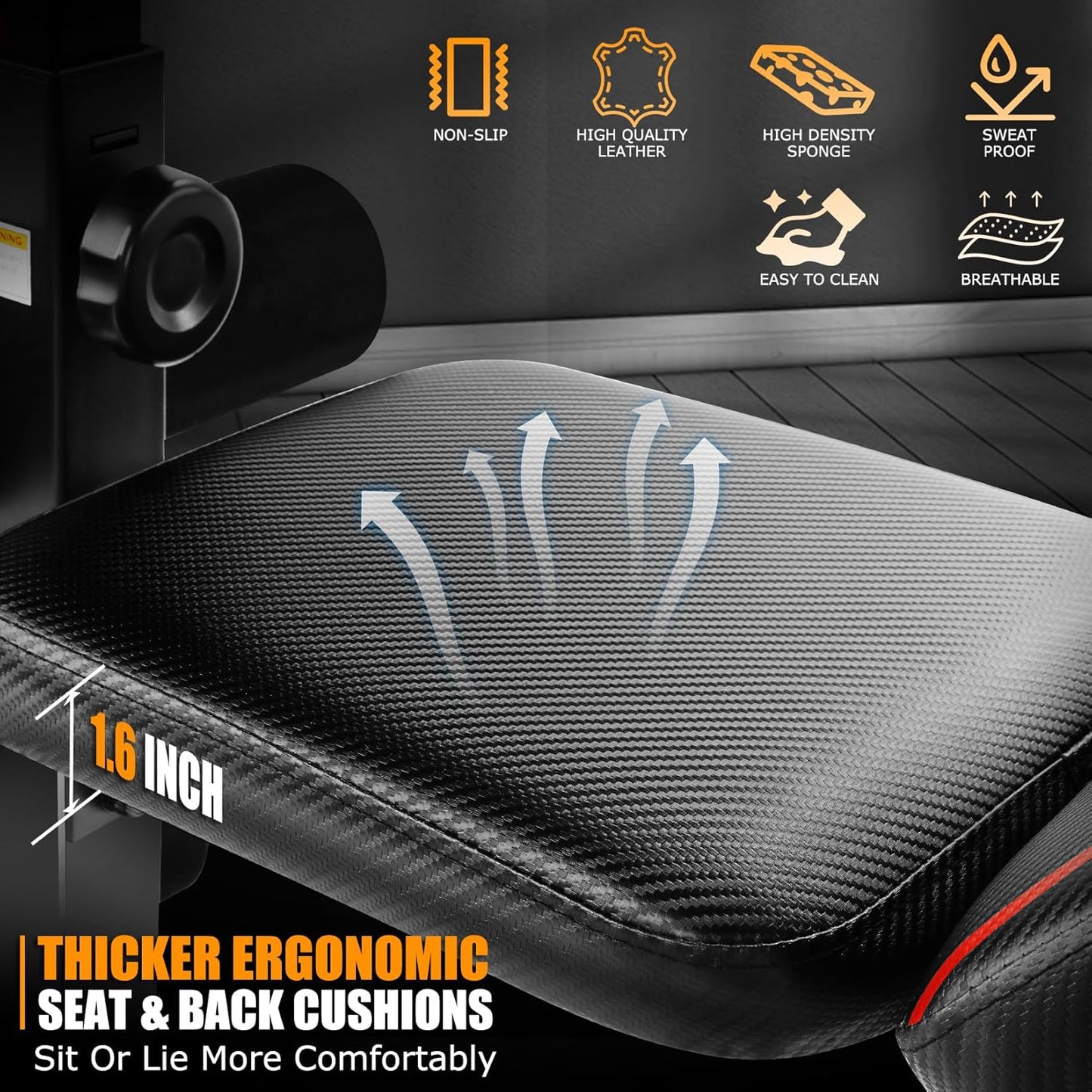 KRISRATE Weight Bench Set with Leg Extension and Curl, 900LBS Bench Press Set and Barbell Rack with Safety Spotter Catches, Preacher Curl for Home Gym