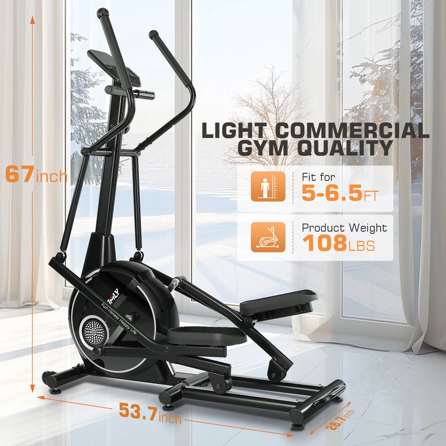 Portable Elliptical with LED Display F5983