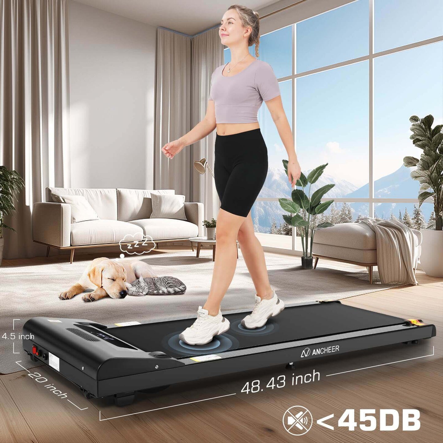 ANCHEER Walking Pad Under Desk Treadmill with Remote Control A5970