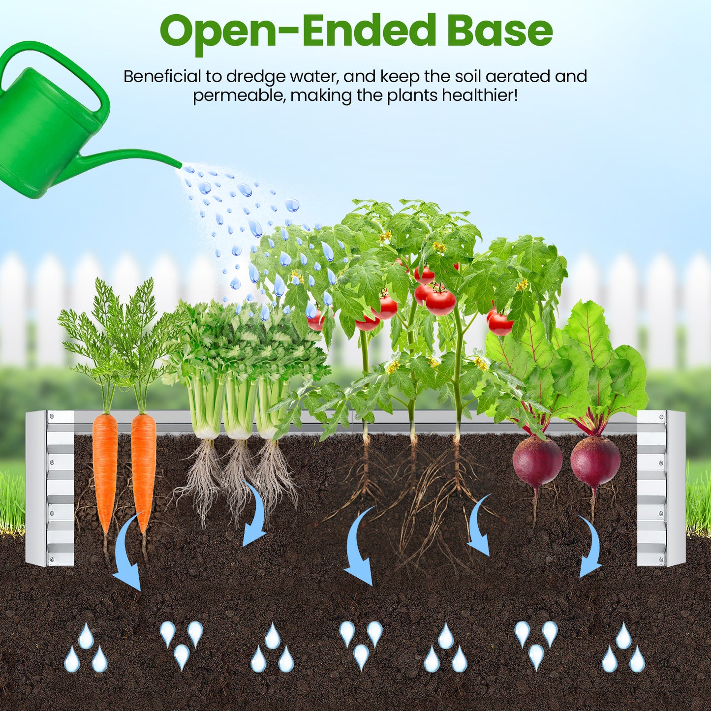 KRISRATE 6x3x3ft Galvanized Raised Garden Bed with Clear Cover - Extra-Thick Steel Mini Greenhouse Kit w/ 2 Zipper Windows & Gloves for Vegetables