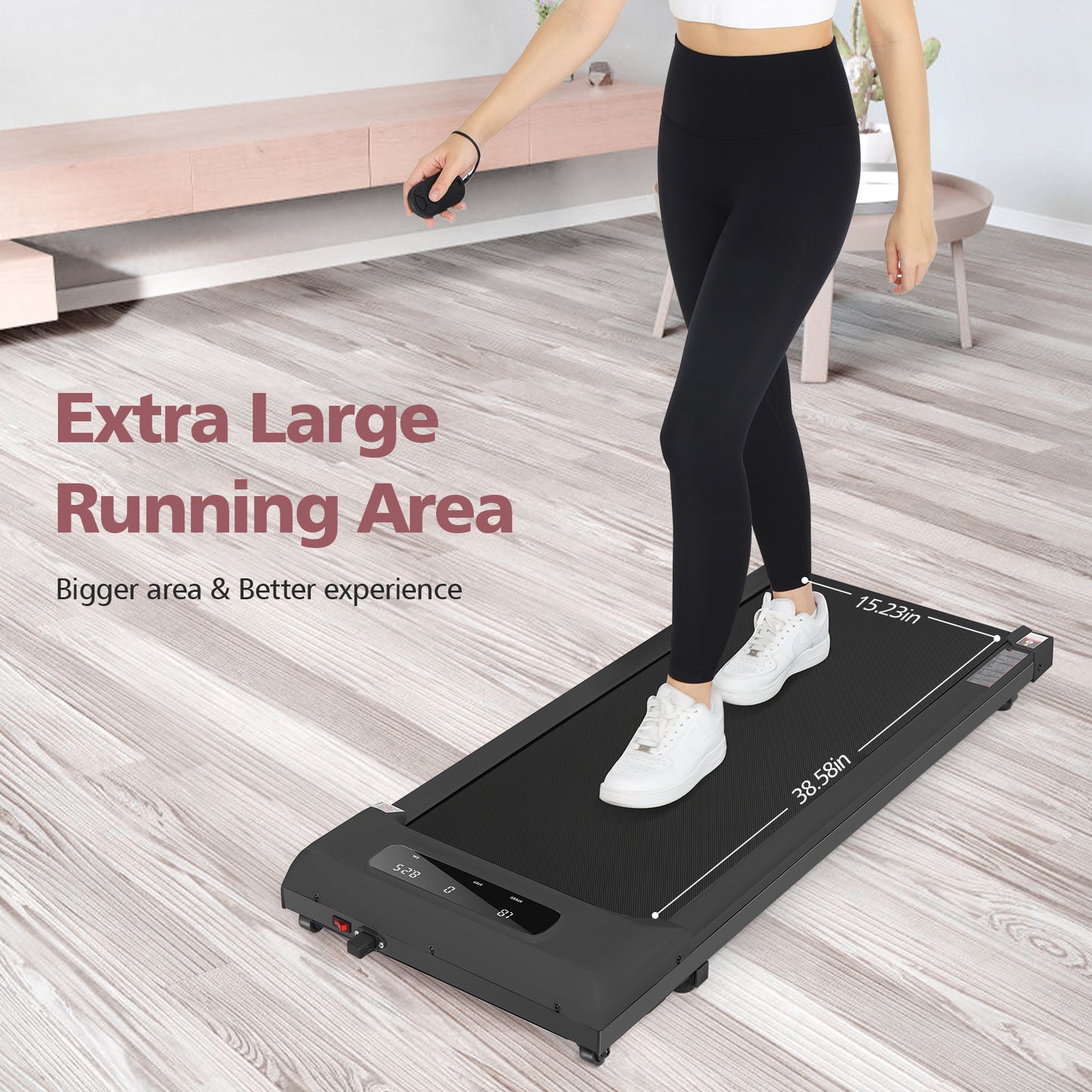 KRISRATE Walking Pad&Under Desk Treadmill for Home&Office, Speed Range 0.5~3.8mph, 300 lbs Weight Capacity