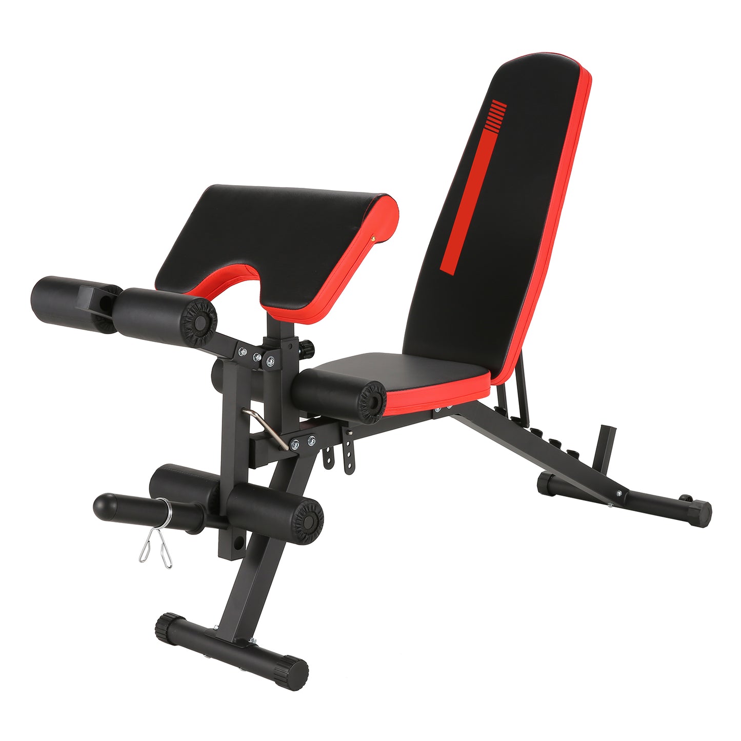 KRISRATE 800LBS Adjustable Weight Bench - Home Gym Workout Bench with Leg Extension, Leg Curl & Preacher Curl, Multi-Position Gym Bench Exercise Bench