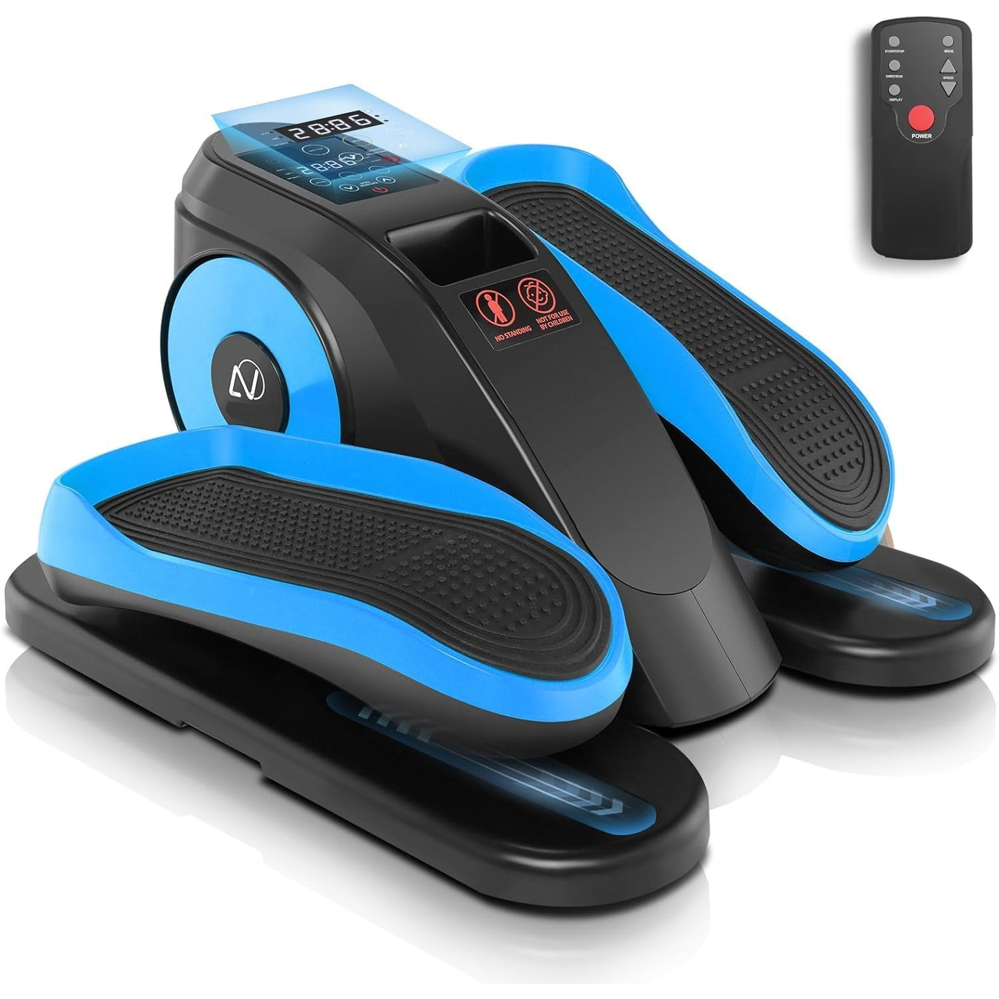 KRISRATE Under Desk Elliptical Machine - Portable Leg Exerciser with Remote Control, 12 Speed Levels & LCD Display - Pedal Exerciser for Home Office