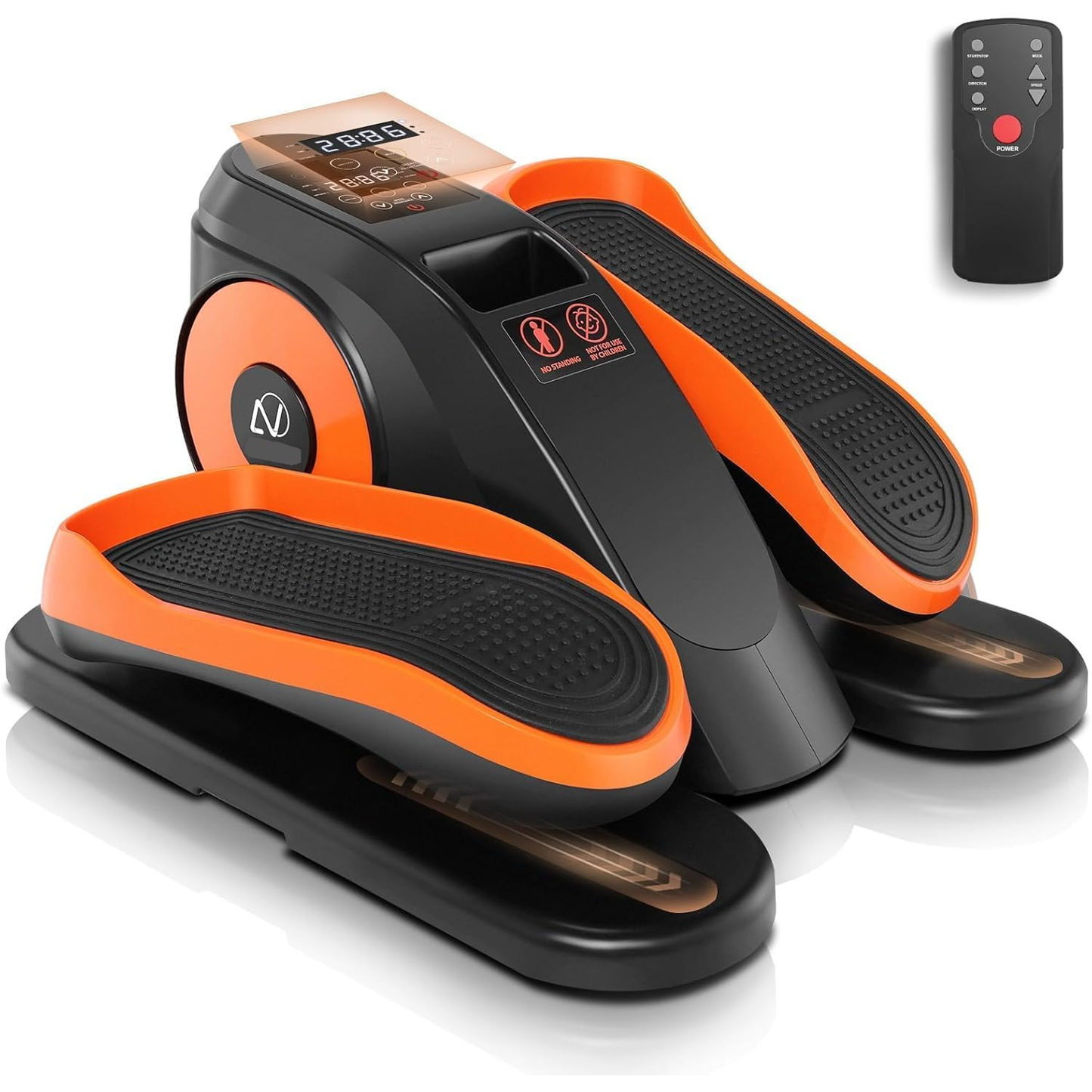 KRISRATE Under Desk Elliptical Machine - Portable Leg Exerciser with Remote Control, 12 Speed Levels & LCD Display - Pedal Exerciser for Home Office