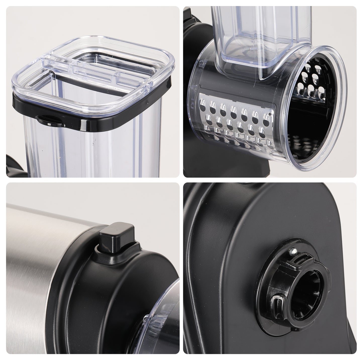 KRISRATE 5 in 1 Electric Cheese Grater Professional Electric Slicer Shredder Cheese Grater One-Touch Control Salad Maker for Home Kitchen Use