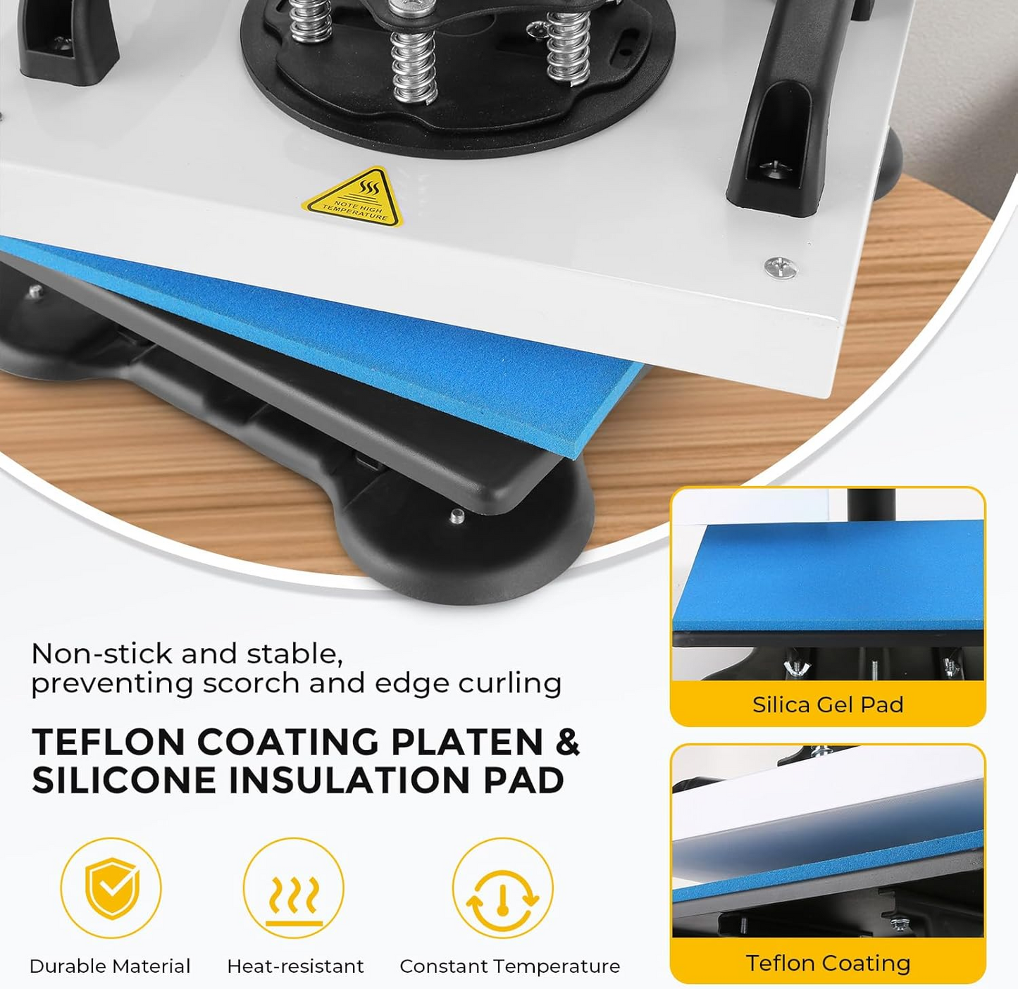 KRISRATE 12" x 10" Heat Press Machine for T Shirts Pillows Bags Mats, Multifunction Shirt Press Machine, Digital Heat Transfer,Heats Evenly,Never Fade