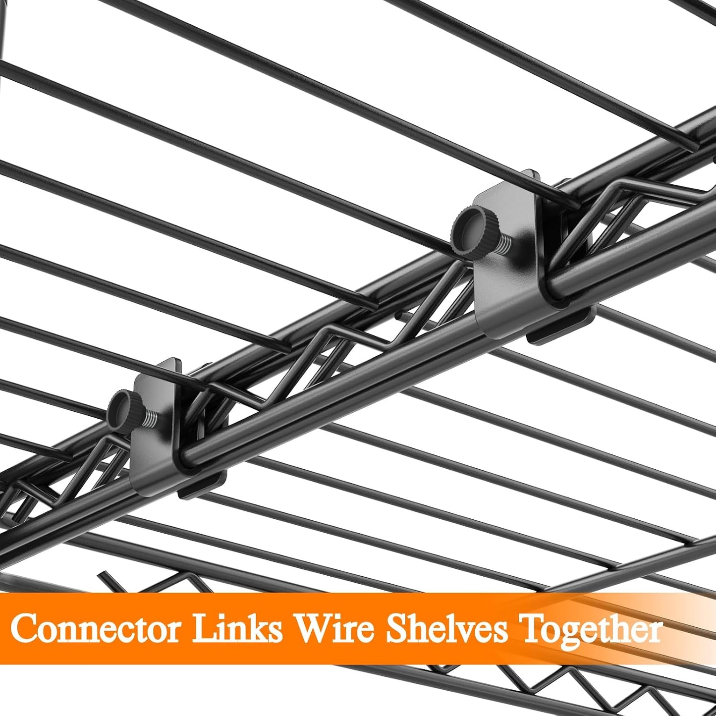 KRISRATE 4/5 Tier Wide Wire Shelving Storage Shelves Metal Closet/garage, 2-in-1 Linear/corner Setup Metal Shelves Heavy Duty w/ Adjustable Shelves