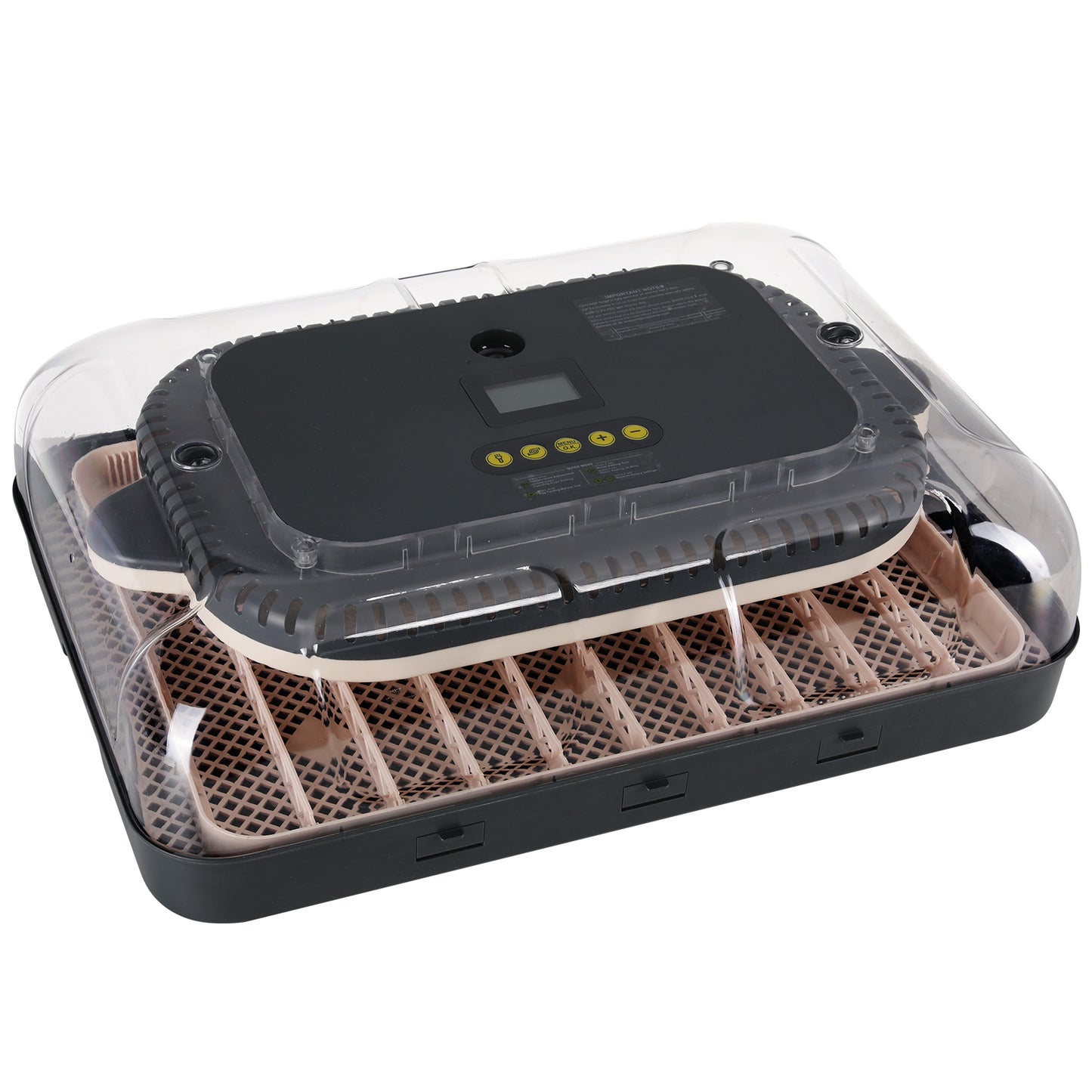 KRISRATE 70 Egg Incubator with Automatic Egg Turning & Auto Humidification, Temperature Control, Egg Candler for Chicken Duck Quail Hatching, Grey