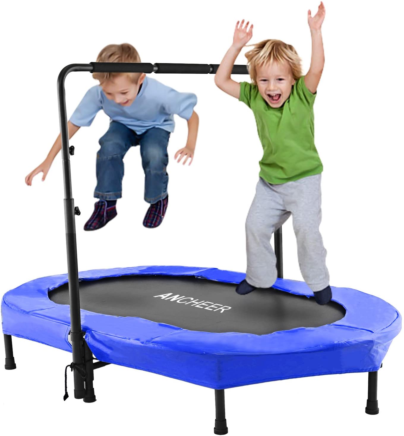 ANCHEER Foldable Rebounder Trampoline, with Adjustable Handle, Max Load 220lbs