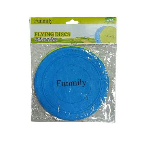 FUNMILY Kids Frisbee Toys Soft Silicone Colorful 3 Piece Bulk Set.