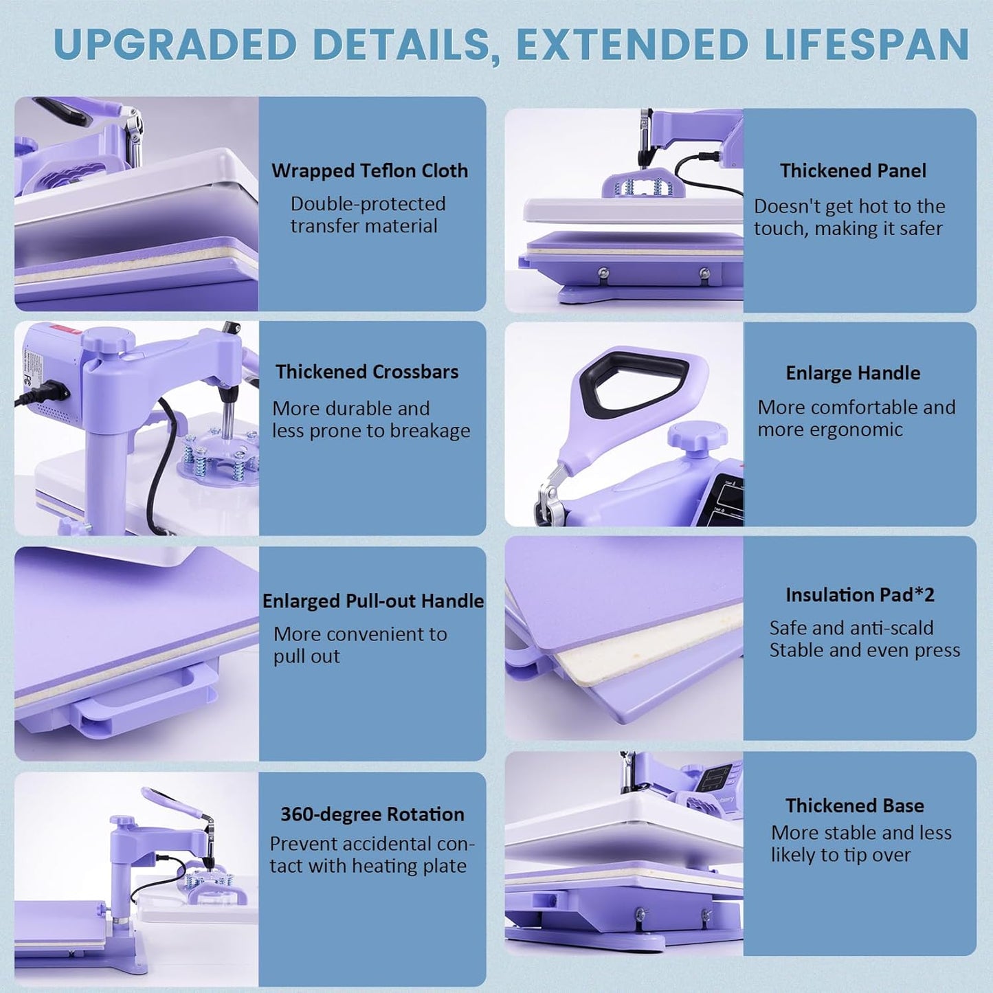 KRISRATE 15"x15" Heat Press Machine Set with 30OZ Tumbler Press, Slide Out 360° Swing Away Digital Heat Transfer for T-Shirt/Tumbler/Mug/Hat/Cap/Plate