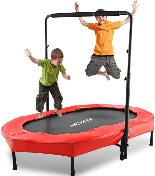 ANCHEER Foldable Rebounder Trampoline, with Adjustable Handle, Max Load 220lbs