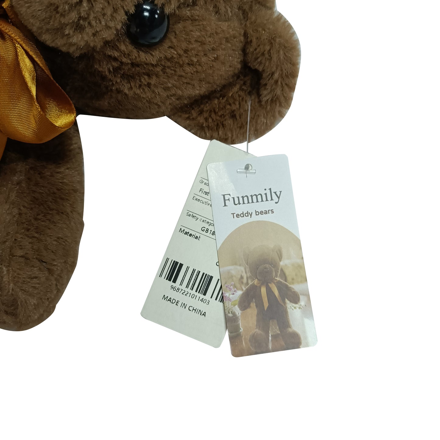 FUNMILY Teddy Bear Plush Toy, Baby Gift, Valentine's Day Gift, Brown