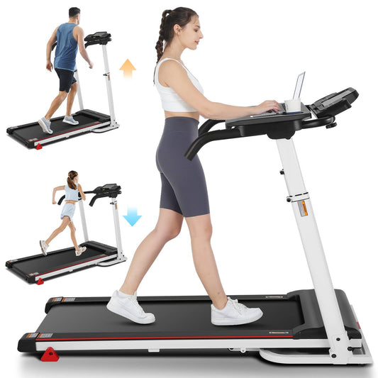 Funmily Treadmill with Folding Electric Treadmill with LED Display Control Exercise Treadmill for Home&Office Speed Range 0.6-7.5 mph,300lbs