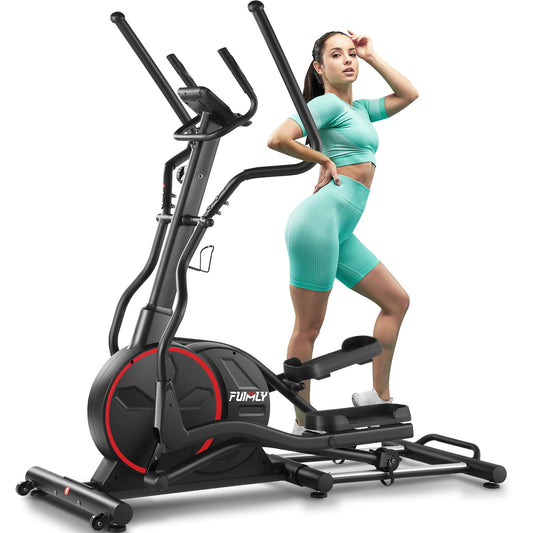 FUNMILY Elliptical Machine, Elliptical Machines for Home Use with Hyper-Quiet Front Driving System, Home Exercise Equipment for Cardio Training,Home Fitness Stepper Machine Max 400LBS