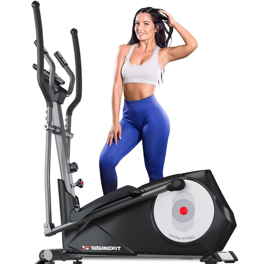 YOUNGFIT Elliptical Exercise Machine Trainer with 22 Resistance Levels