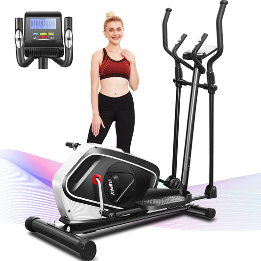 FUNMILY Electric Elliptical Machine for Home, Electric Elliptical Machine Cross Trainer for Home Use, 16 Levels Resistance, 13 Workout Programs, Programmable LCD Monito, 390 LB Max Weight