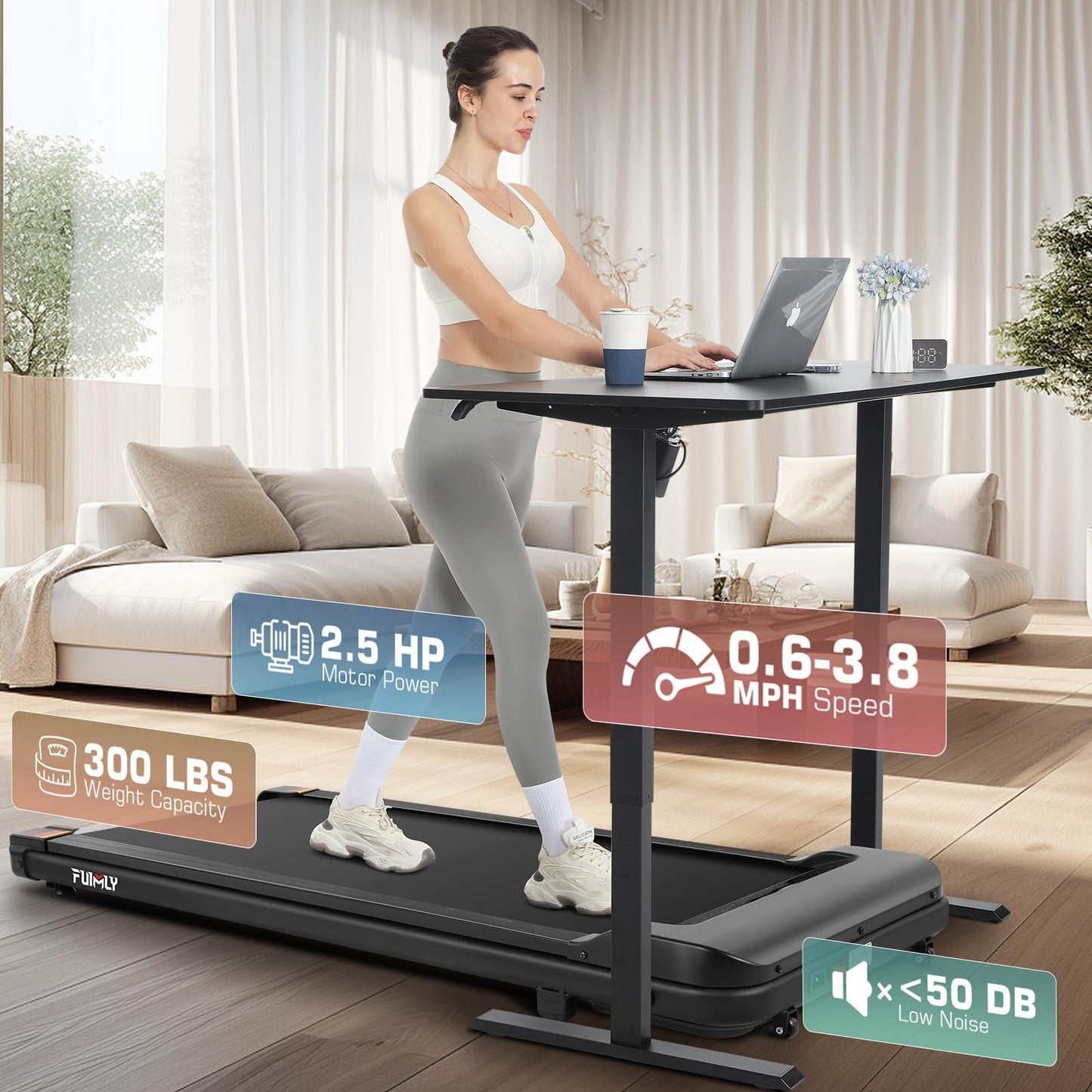 Perfect Treadmills for Home Use, 2.5HP Walking Pad Treadmill with Remote Control & LED Display