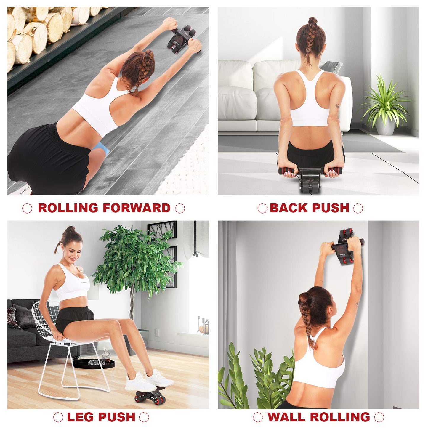 ANCHEER Ab Roller Kit for Core Workout - Perfect Home Gym Exercise Equipment